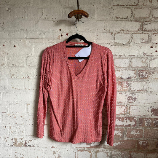 1960s Unusual Italian Rayon Pink Blouse Shirt