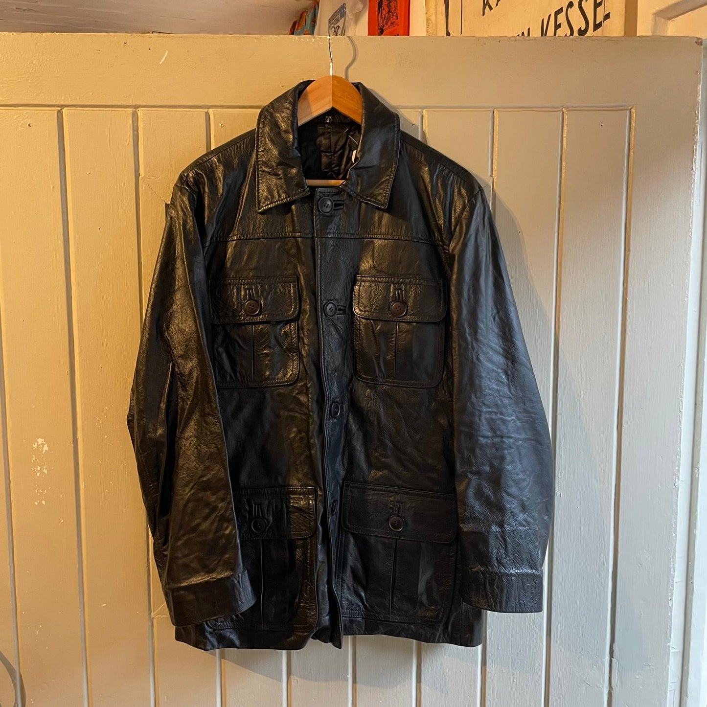 Vintage 1990s Black Leather Jacket