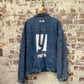 1990s Blue Denim Print Jacket
