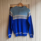 1970s Blue Wool Stripe Knitted Jumper