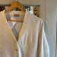 1960s White Knitted Cardigan Jumper