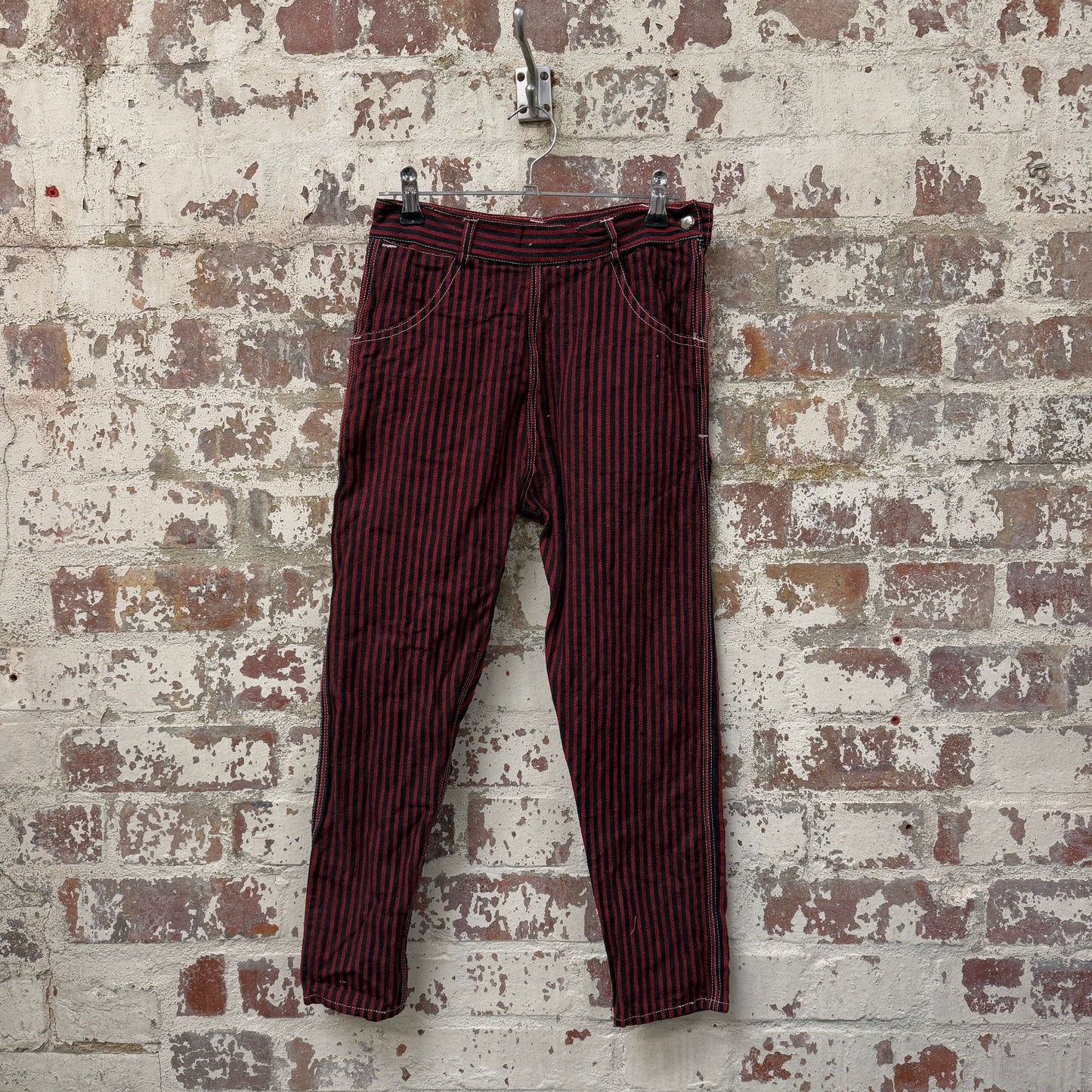 1960s British Red Stripe Work Trousers