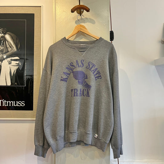 1990s Russel Graphic Grey Sweatshirt