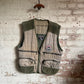 1970s Padded Unusual Design Gilet Jacket
