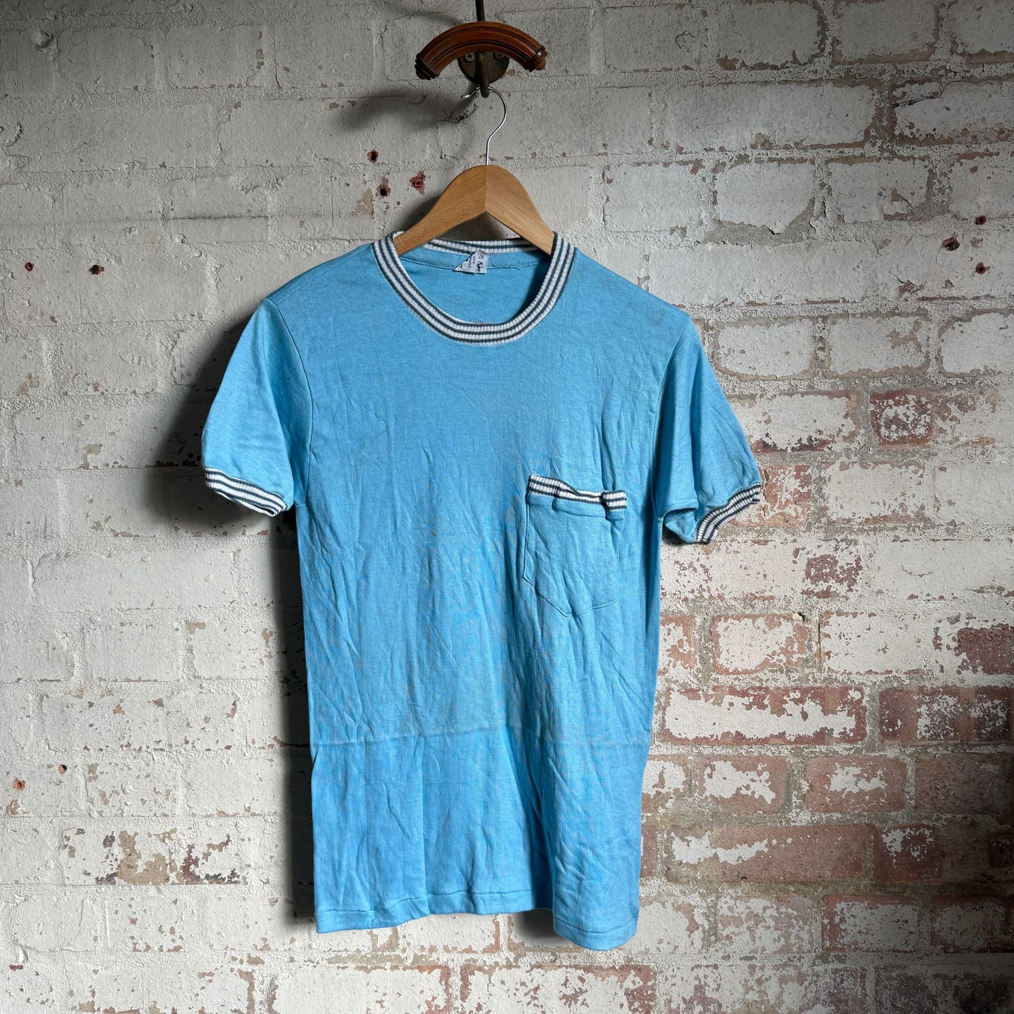 1960s Blue Pocket Striped T-shirt