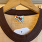 1970s Beige Brown Nature Graphic Ringer T-shirt