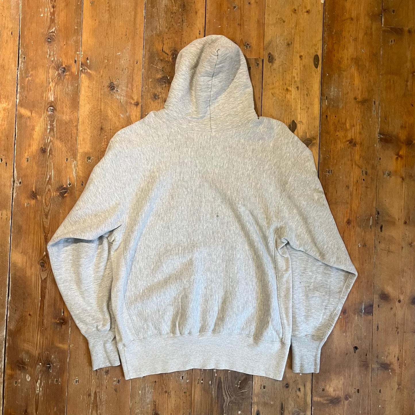 1970s Grey Champion Reverse Weave Graphic Hoodie Sweatshirt jumper