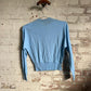 1960s Blue Cotton Button up Cardigan