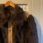 1970s 1980s Brown Fur Shearling Jacket