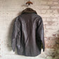 1980s Brown Leather Jacket Fur Collar