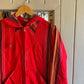 1970s Red Knitted Zip Up Hoodie Jumper