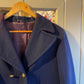 1950s Navy Wool Double Breasted Coat