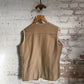 1950s Beige Satin Wool Liner Vest Gilet