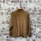 1970s Beige Suede Leather Bomber Jacket