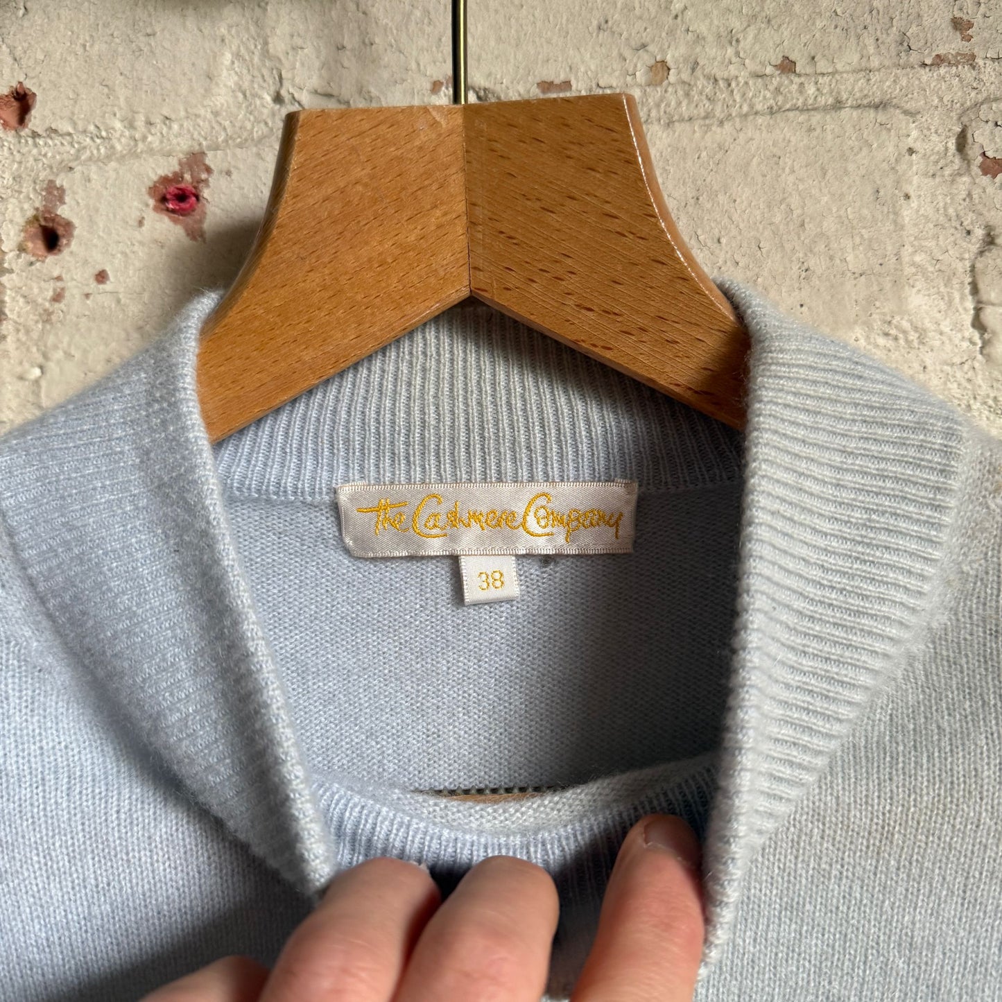 Vintage Baby Blue 100% Cashmere Jumper