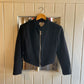Vintage 90s Black Armani Zip Wool Jacket Coat