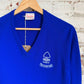 1980s Blue Nottingham Forest Knitted V-neck Jumper