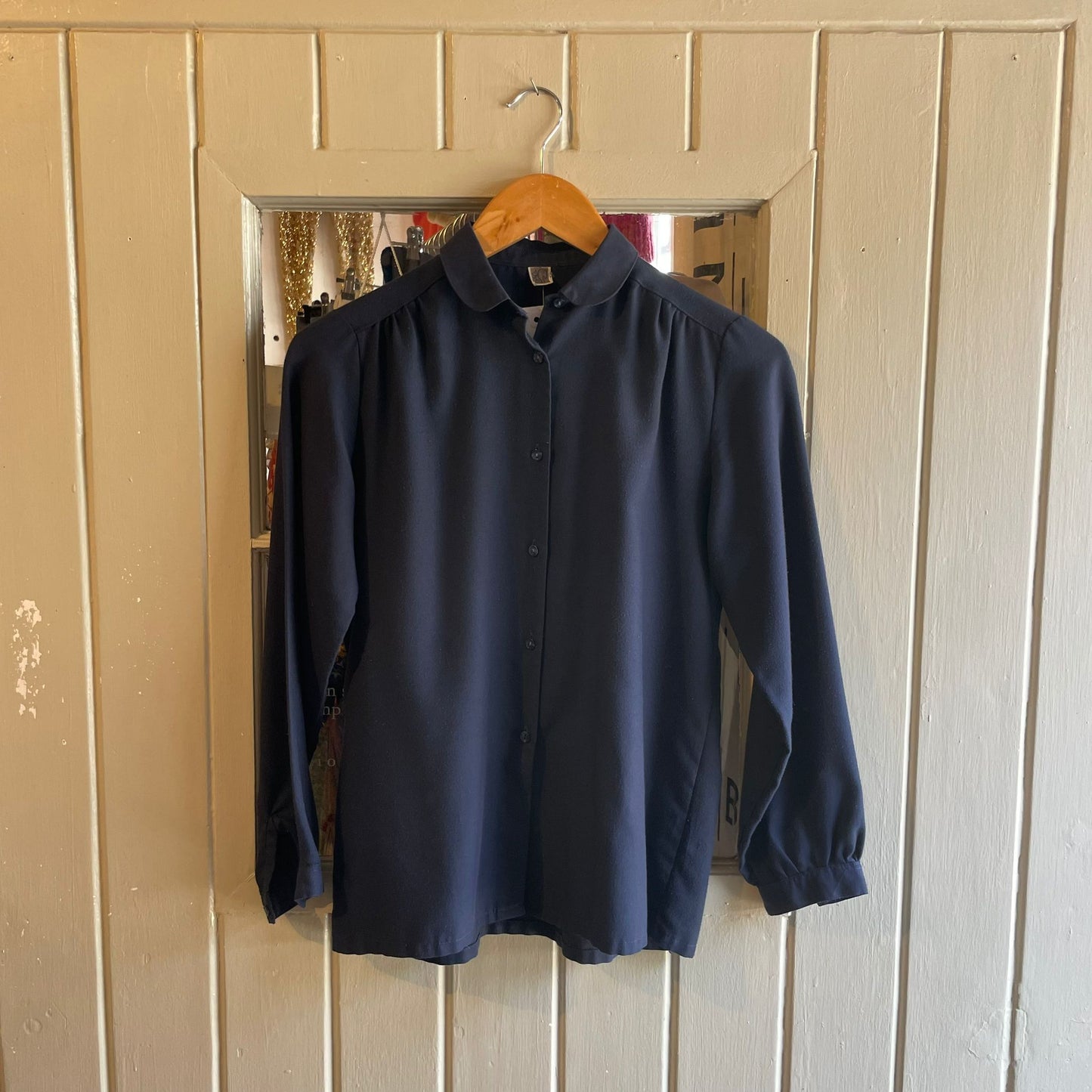 Vintage 70s/80s Navy Button Cotton Shirt
