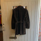 Vintage 70s Brown Suede Leather Dagger Collar Jacket Coat