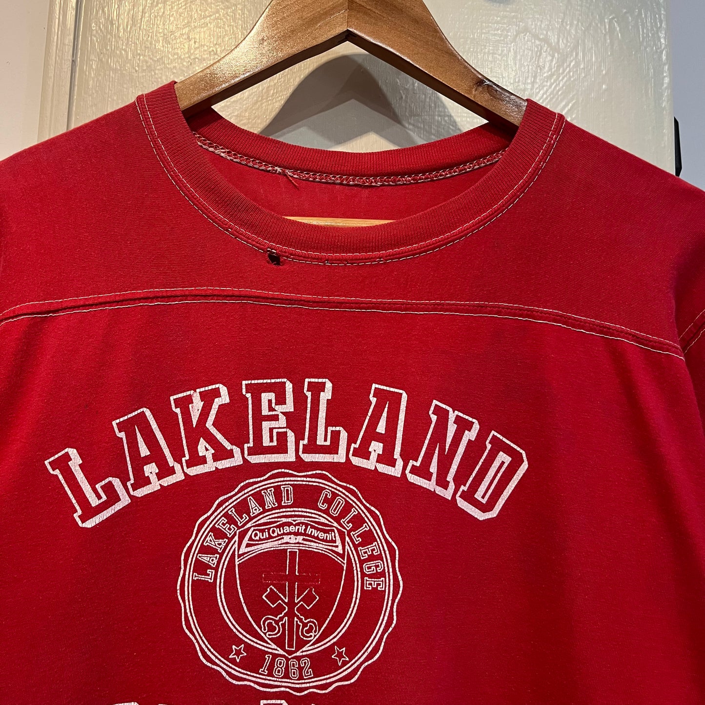 1960s Red College Graphic T-shirt