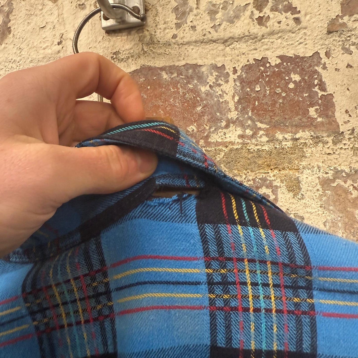 1980s Blue St Michaels Checkered Button Up Shirt