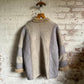1970s Unusual Leather Shearling French Coat