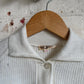 1950s White Knitted Button up Cardigan Jumper