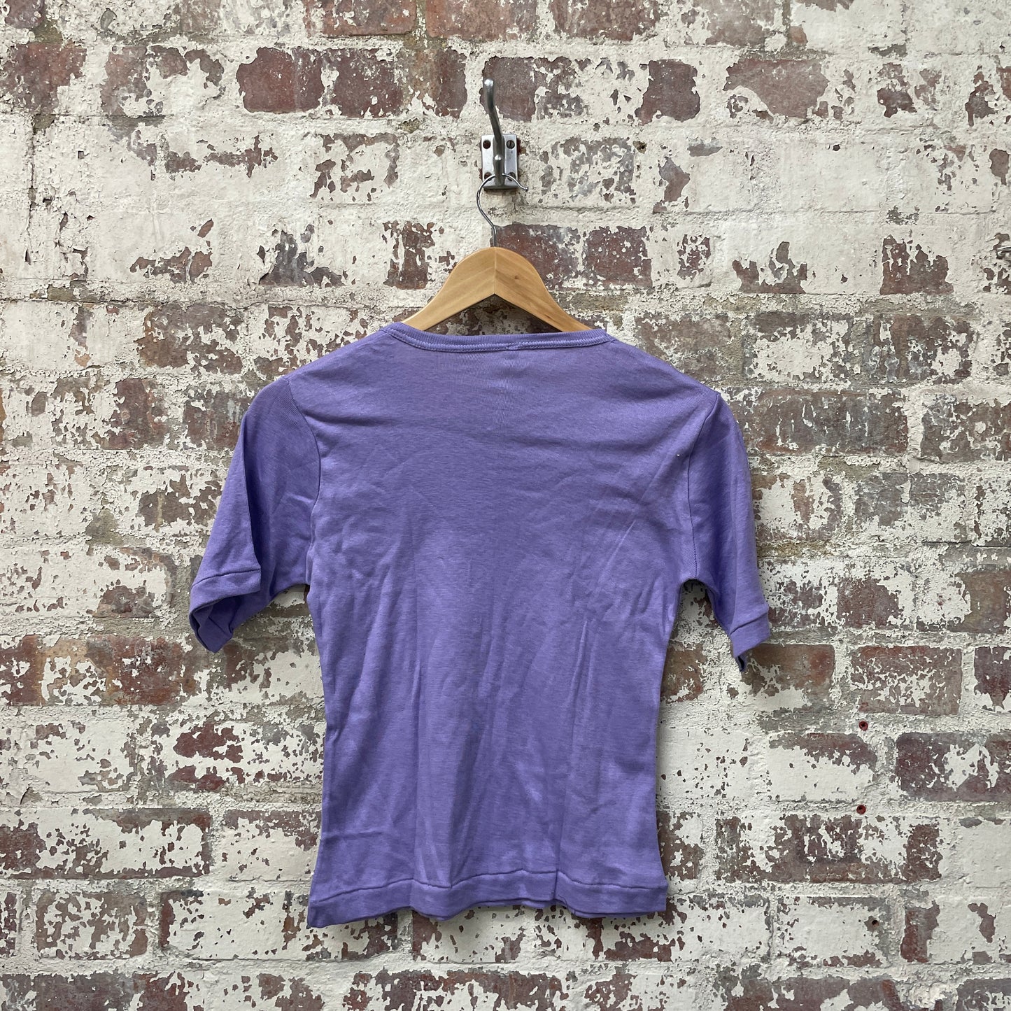 Vintage 1970s 1980s Purple Blank T-Shirt Top