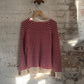 1960s Red Wool Knitted British Fisherman Jumper