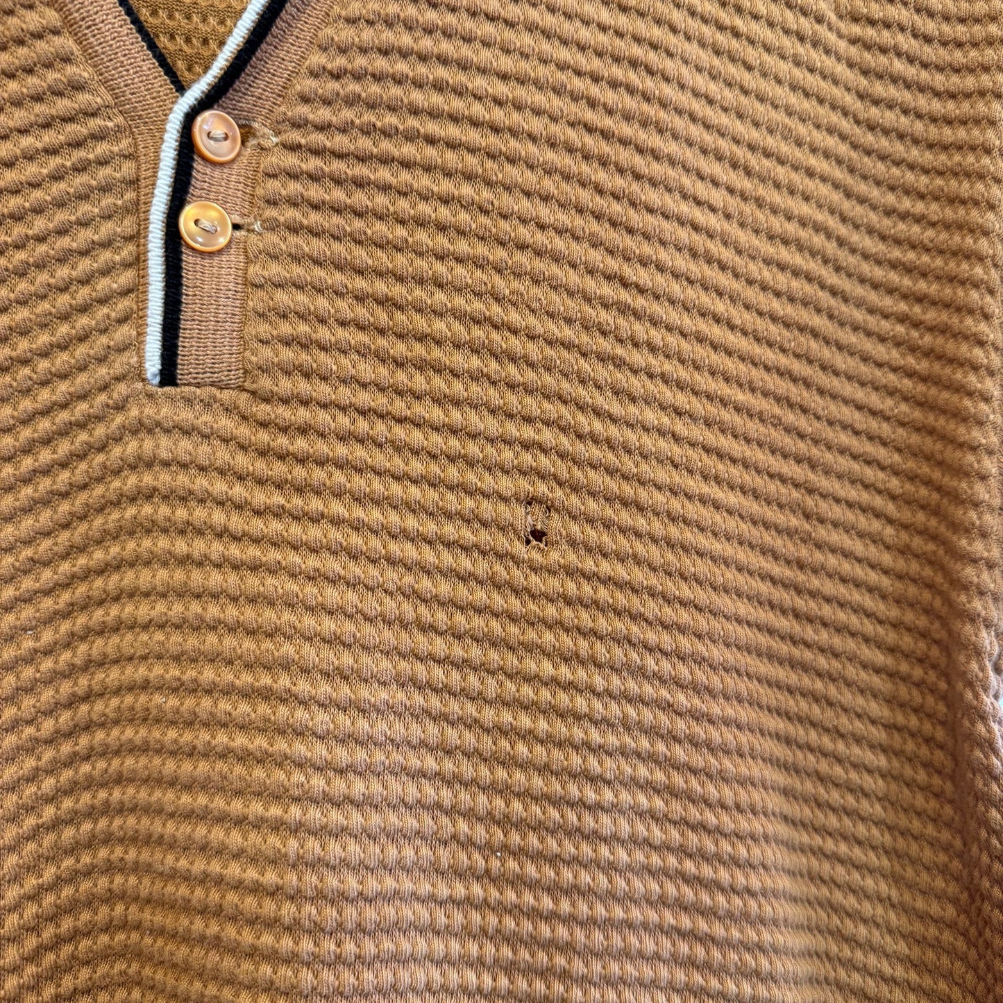 1960s Orange Timex British Leisure Polo Shirt Top