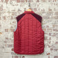 1980s Red British Padded Snow Goose Gilet Jacket