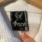 1960s white British Waffle Knitted Polo Shirt Top