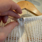 1960s 1970s White Unusual Knitted T-Shirt Top