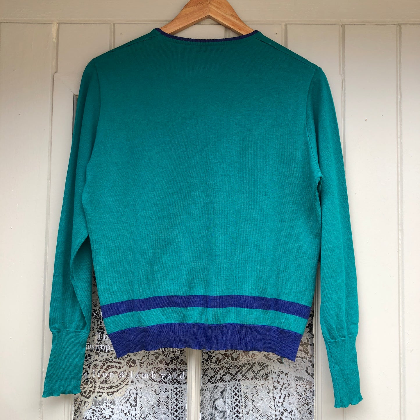 1970s Turquoise Italian Knitted Jumper