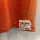 1950s Orange Rayon Graphic Long Sleeved Top
