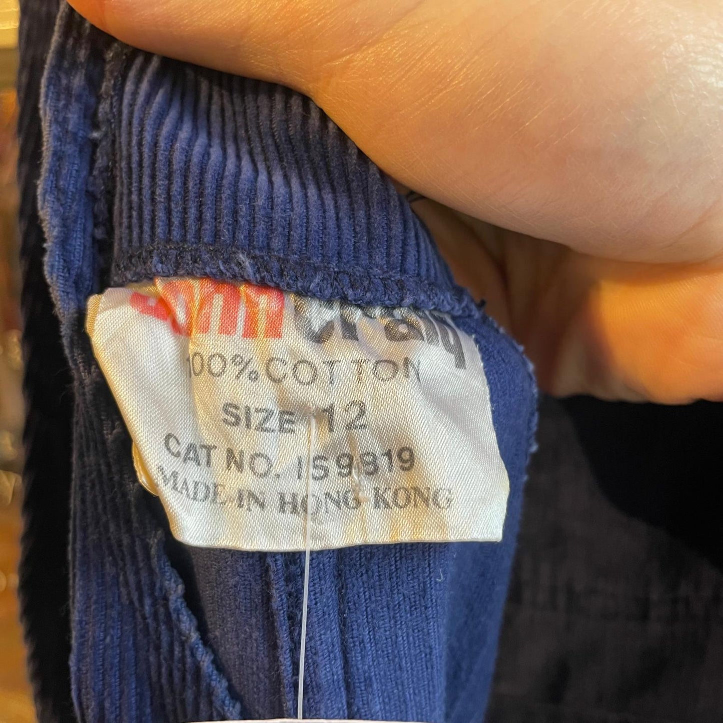 1970s Navy Blue Corduroy Dungarees Overalls