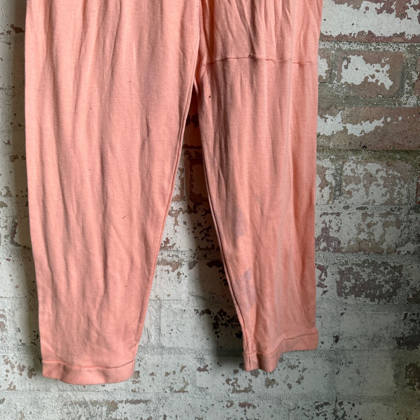 1960s Unusual Pink British Cotton Trousers