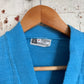 1960s Blue Wool Button up Cardigan Jumper