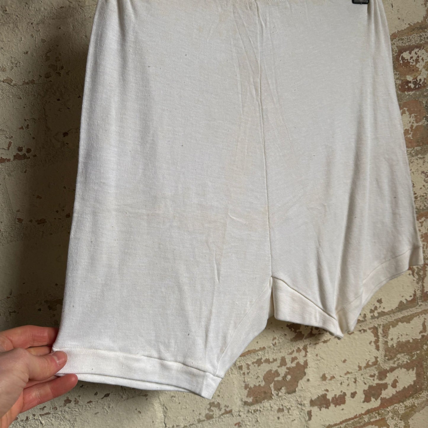 1950s British Unusual White Cotton Shorts
