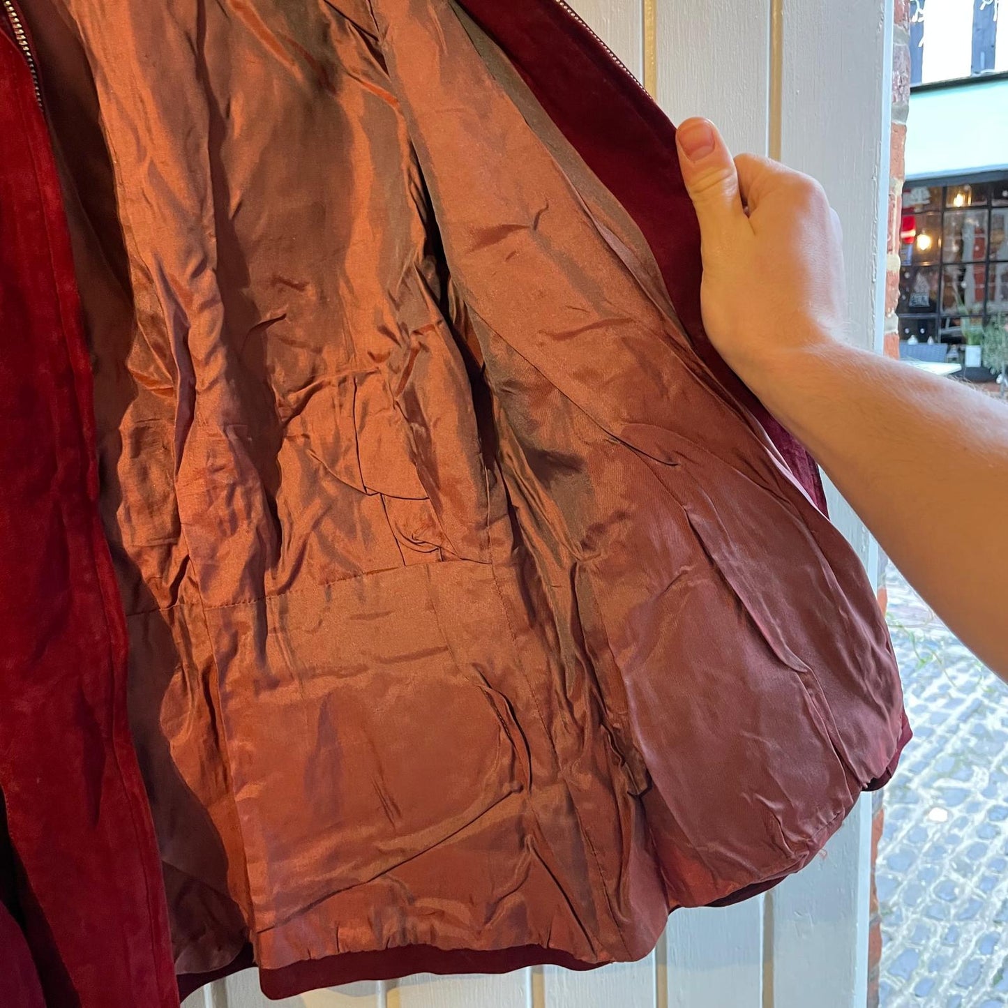 1960s Red Suede Zip British Jacket