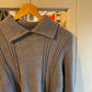 1950s Grey Wool Collared Knitted British Jumper