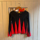 2000s Y2K Long Sleeve Black Graphic Top