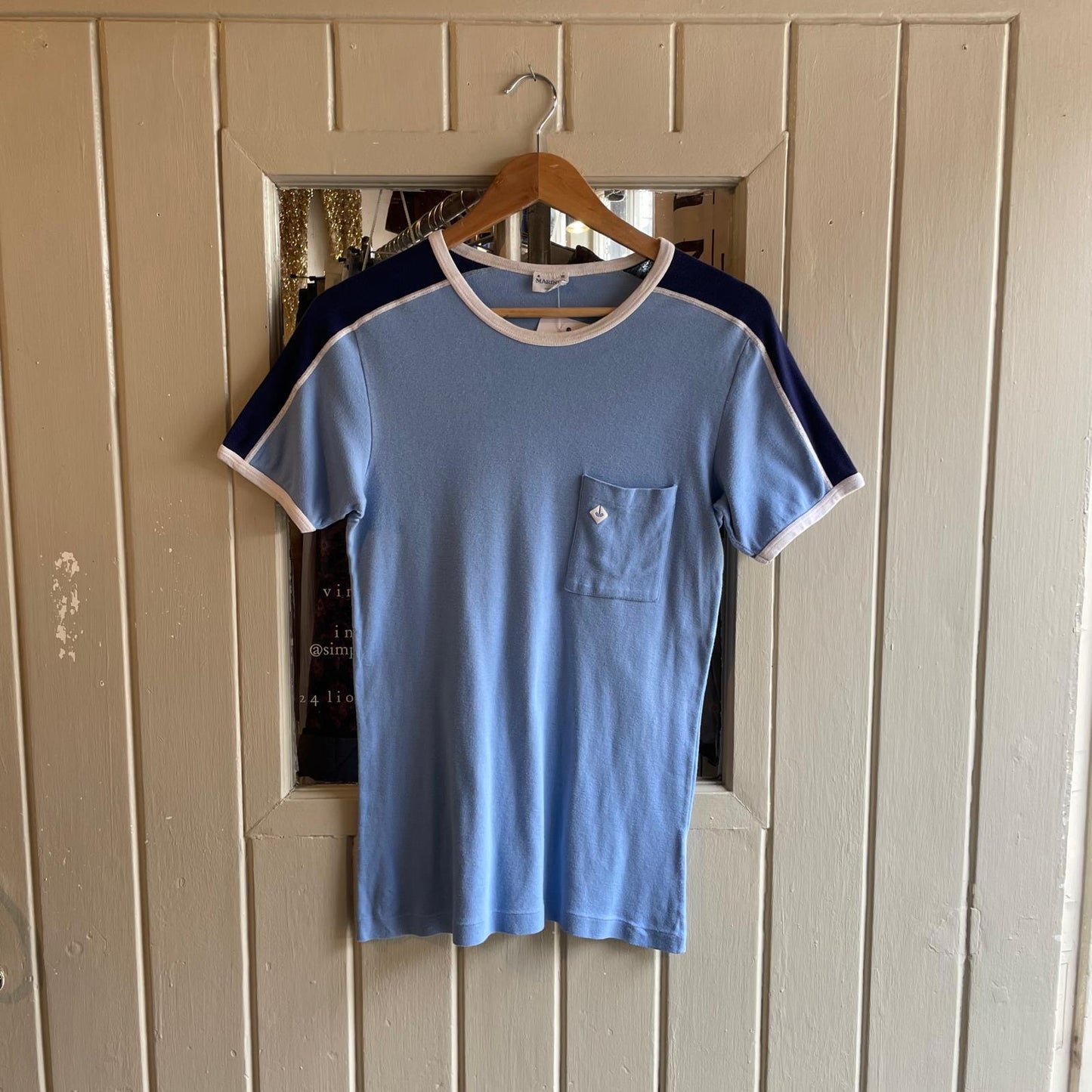 1970s Blue Mariner Pocket T-shirt