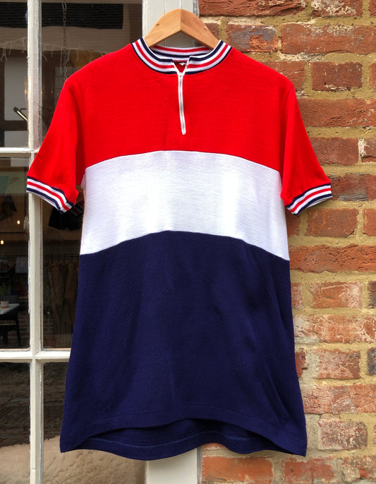 1970s Striped Cycling Shirt Top