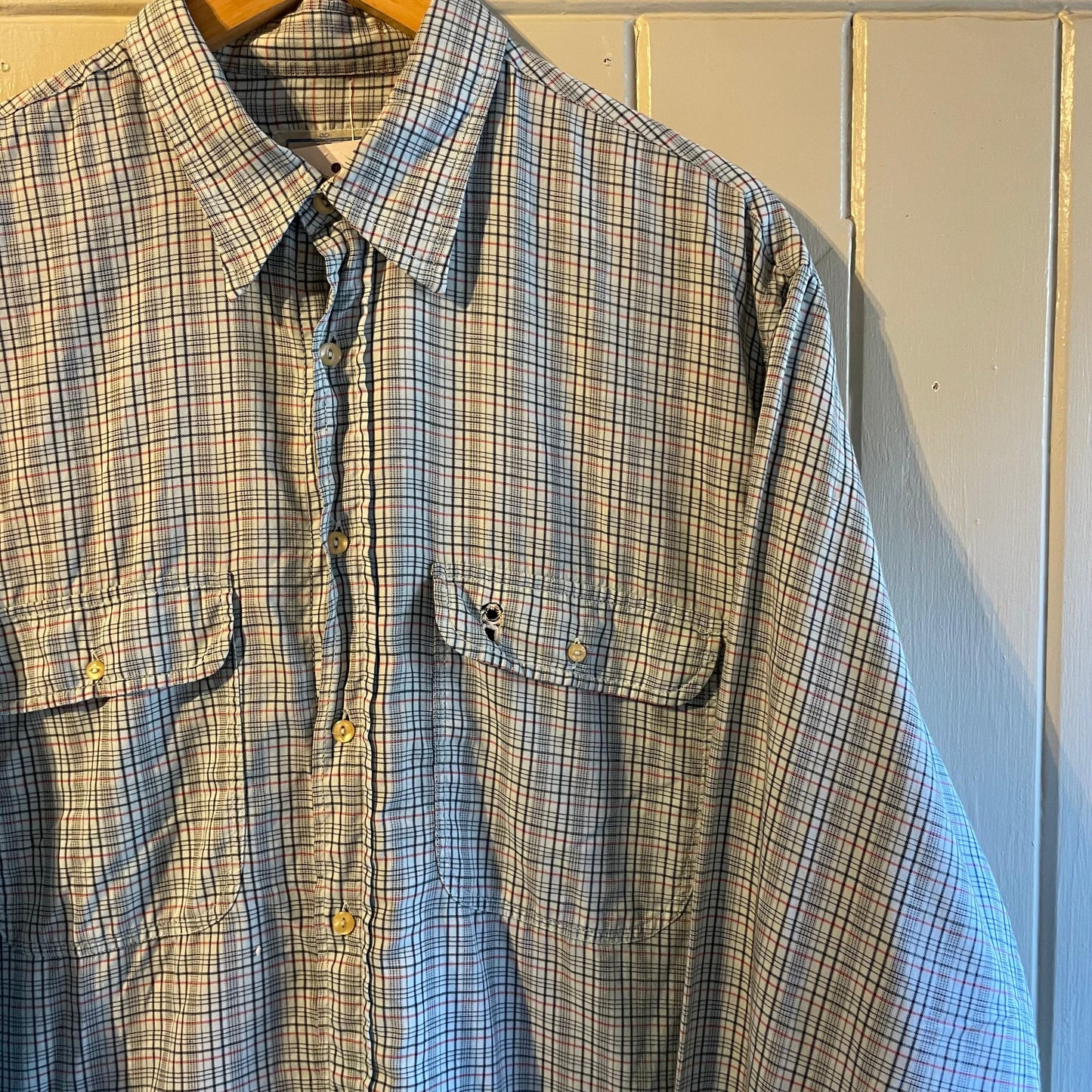 1980s Oliver Valentino Checkered Button Shirt