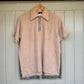 1970s Beige Towelling Zip Italian Shirt