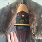 1980s Brown Leather Jacket Fur Collar