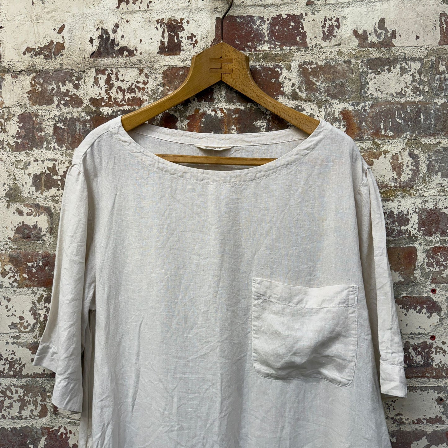 White Linen Toast Long Dress