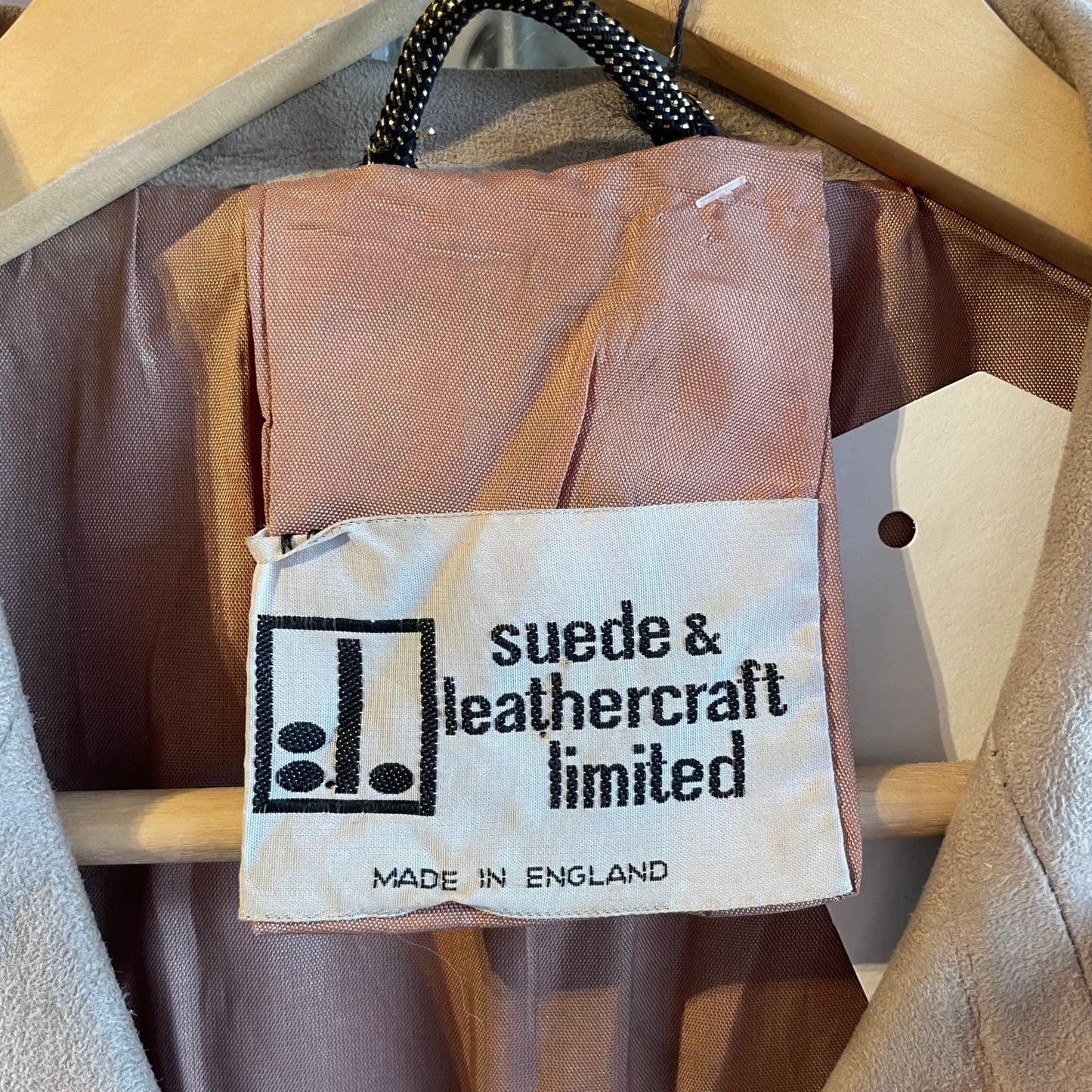1960s 1970s Beige Suede Leather Button Coat