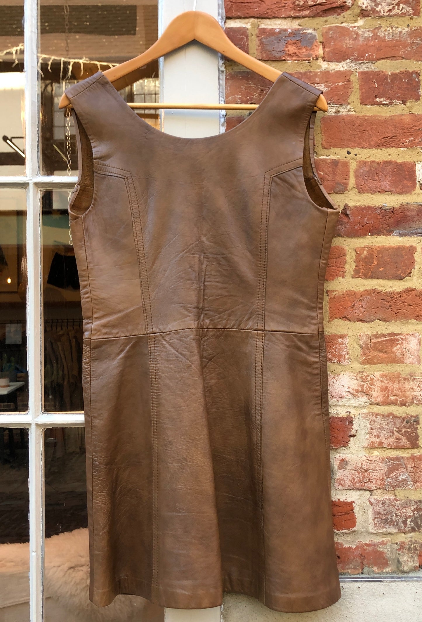 1960s Leather David Conrad Dress